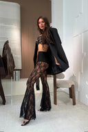 Fashion Lapel Long-Sleeve Belted Pockets Oversized Blazer