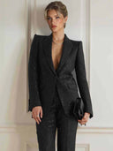 Exquisite Sequin-Embellished Blazer