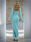 Casual Half-zip Collar Maxi Dress