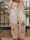 Unique Vacation Style Unique Print Down Oversized Blouse
