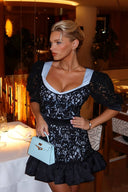 Delicate Lace Ruffle Mini Dress