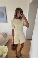 Exquisite Single-Breasted A-line Mini Dress