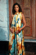 Exquisite Fashion Printed Sleeveless Flared Maxi Dress
