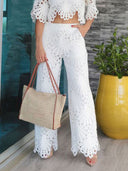 Elegant Lace Cutout Shirt