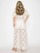 Elegant Lace Cutout Shirt