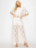 Elegant Lace Cutout Shirt