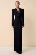 Back Slit Suit Dress