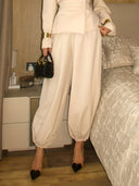 Elegant High-Waisted Wide-Leg Tailored Pants