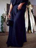 Exquisite Satin High-Waisted Maxi Skirt