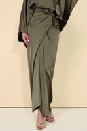 Minimalist Loose Shirt And Lace-up Skirt Suit-Skirt