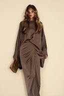 Minimalist Loose Shirt And Lace-up Skirt Suit-Shirt