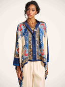 Elegant Bohemian Print Wide-Leg Pants