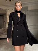 Elegant Ribbon Suit Mini Dress
