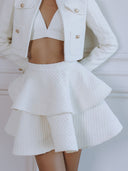 Elegant Textured Short Blazer