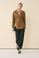 Cross Design Loose Shirt And Lantern Pants Set