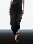 Cross Design Loose Shirt And Lantern Pants Set