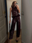 Exquisite Sequined Two-Piece Set