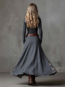 Retro Plaid Patchwork Maxi Dress