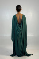 Elegant Ruched Backless Maxi Dress