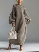 Lazy-style Loose-fitting Knit Maxi Dress