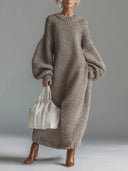 Lazy-style Loose-fitting Knit Maxi Dress