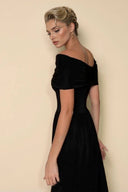 Off-shoulder Tulle Splicing Maxi Dress