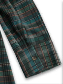 Retro Plaid Collared Single-breasted Shirt Dress