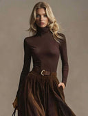 Retro Corduroy Skirt Two-Piece Set