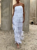 Tube Top Tassel Maxi Dress