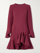 Elegant Irregular Ruffle Mini Dress