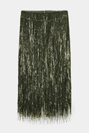 Fashion Sequined Tassel Elegant Midi Skirt