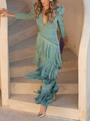 Elegant Layered Fringe Skirt