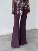 Exquisite Printed Long-sleeved Shirt Two-piece Set
