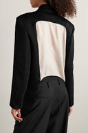 Fashion High-Waisted Twill Straight-Leg Suit Pants