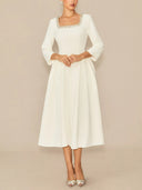 Elegant Crystal Embellished Midi Dress