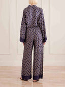 Unique Swirl Print Wide-Leg Pants