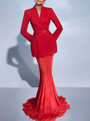 Elegant Asymmetric Tailored Blazer