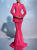Elegant Asymmetric Tailored Blazer