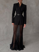 Elegant Asymmetric Tailored Blazer
