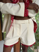 Elegant Lace-trimmed Shorts