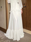Elegant Chiffon Ruffle Skirt Two-piece Set