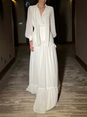 Elegant Chiffon Ruffle Skirt Two-piece Set