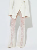 Exquisite Sheer Lace Flared Pants