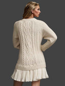 Casual Twist Sweater Mini Dress
