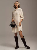 Casual Twist Sweater Mini Dress