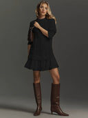 Casual Twist Sweater Mini Dress