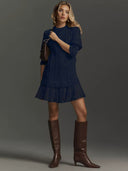 Casual Twist Sweater Mini Dress