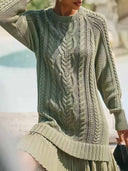 Casual Twist Sweater Mini Dress