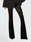 Sexy Lace See-through Flared Pants
