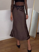 Tulle Top And Lace Skirt Set